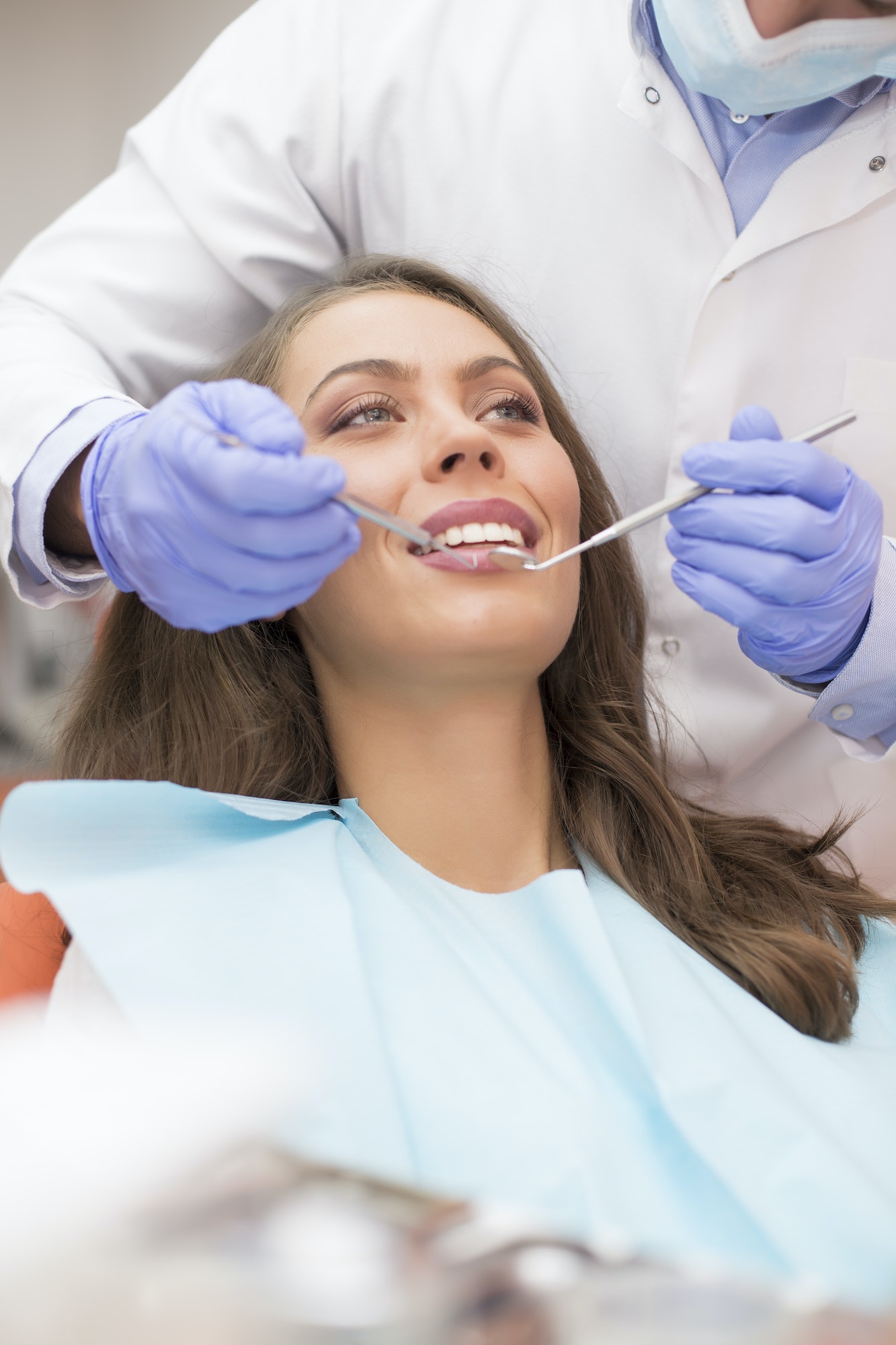 Patient in dental office