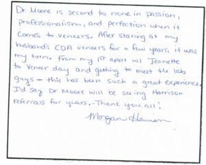 Written smile gallery testimonial CDA