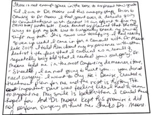 Written smile gallery testimonial CDA