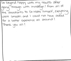 Written smile gallery testimonial CDA